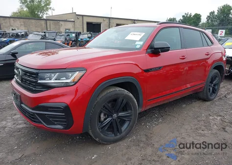 2023 Volkswagen Atlas Cross Sport 3.6L V6 Sel/3.6L V6 Sel R-Line Black from USA, damaged, VIN 1V2SE2CA1PC200712